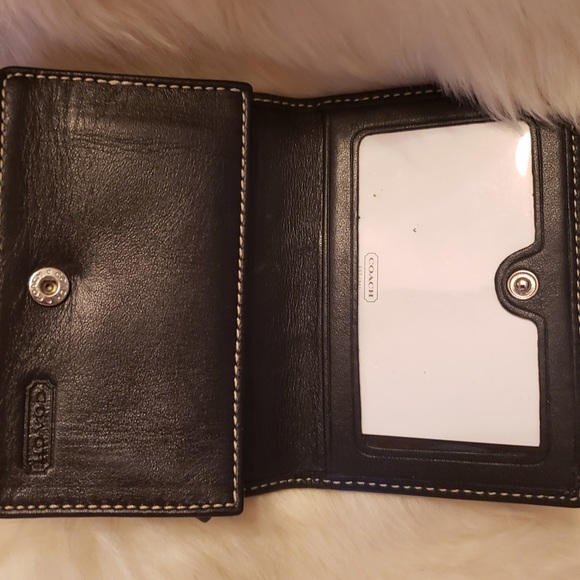 Coach monogram canvas and leather ID card cases wallet - Picture 2 of 4